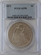 1872 $1 AU50