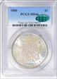 1886 $1 MS66