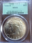 1935-S $1 MS65