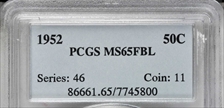1952 50C MS65FBL