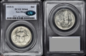 1935-S 50C San Diego MS66