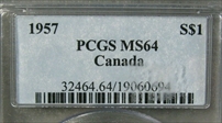 1957 S$1 MS64