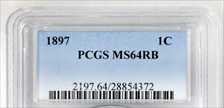 1897 1C MS64RB