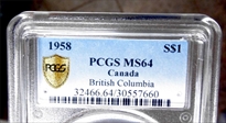 1958 S$1 British Columbia MS64