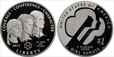 2013-W $1 Girl Scouts - 100th Ann First Strike PR69DCAM