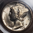 1916-S 10C Mercury MS64