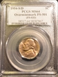 1954-S/D 5C Overmintmark, FS-501 MS64