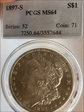 1897-S $1 MS64