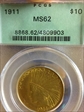 1911 $10 MS62