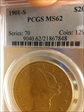1901-S $20 MS62