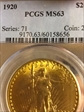 1920 $20 MS63