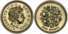 2002 £1 S-J17 English Design PR66