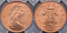1971 2p S-C1 New Pence MS66RD