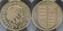 2015 £1 S-J27 Large Shield MS65