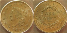 1820 1C Large Date MS65BN