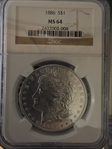 1886 $1 MS64