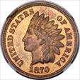 1870 1 cent IHC PR67RB