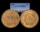 1868 2C MS65RB