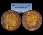 1908 1C MS66+ RB