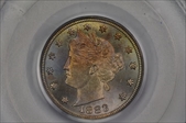1883 5C No CENTS MS65
