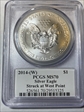 2014-(W) $1 Silver Eagle Struck at West Point Moy Signature MS70