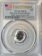 2018-S 10C Reverse Proof Silver 50th Anniversary Set First Strike PR70