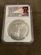 2020 P 1$ Silver American Eagle Emergy Production with Large Liberty Bell NCG Label MS 69