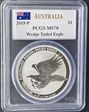 2015-P $1 Wedge Tailed Eagle Mercanti Signature MS70