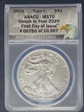 2021 S$1 American Eagle Type-1 Struck in Year 2020 First Day of Issue MS 70