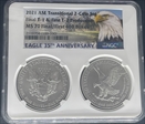 2021 $1 2021 ASE Transitional 2-Coin Set Final T-1 & First T-2  MS 70