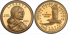 2001-S SAC$1 PR70DCAM