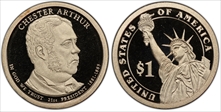 2012-S $1 Chester A. Arthur PR70DCAM