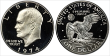 1974-S $1 Silver PR70DCAM