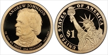 2011-S $1 Andrew Johnson PR70DCAM