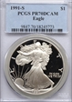 1991-S $1 Silver Eagle PR70DCAM