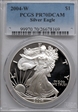 2004-W $1 Silver Eagle PR70DCAM