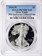 2016-W $1 Silver Eagle 30th Anniversary Lettered Edge PR70DCAM