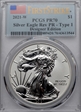 2021-W $1 Silver Eagle Rev PR - Type 1 Designer Edition - First Strike PR70