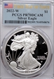 2022-W  $1 Silver Eagle First Day of Issue PR70DCAM