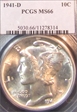 1941-D 10C MS66