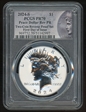 2024-S $1 Peace Dollar Rev PR Two-Coin Reverse Proof Set First Day of Issue PR70