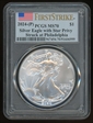 2024-(P) $1 Silver Eagle with Star Privy Struck at Philadelphia First Strike MS70