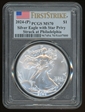 2024-(P) $1 Silver Eagle with Star Privy Struck at Philadelphia First Strike MS70