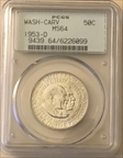1953-D 50C Washington-Carver MS64