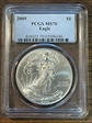 2009 $1 Silver Eagle MS70