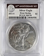 2011-S $1 Silver Eagle 25th Anniversary Set First Strike MS70