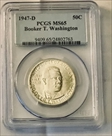 1947-D 50C Booker T. Washington MS65