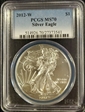 2012-W $1 Burnished Silver Eagle SP70
