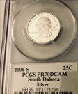2006-S 25C South Dakota Silver PR70DCAM