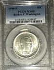 1946-S 50C Booker T. Washington MS65